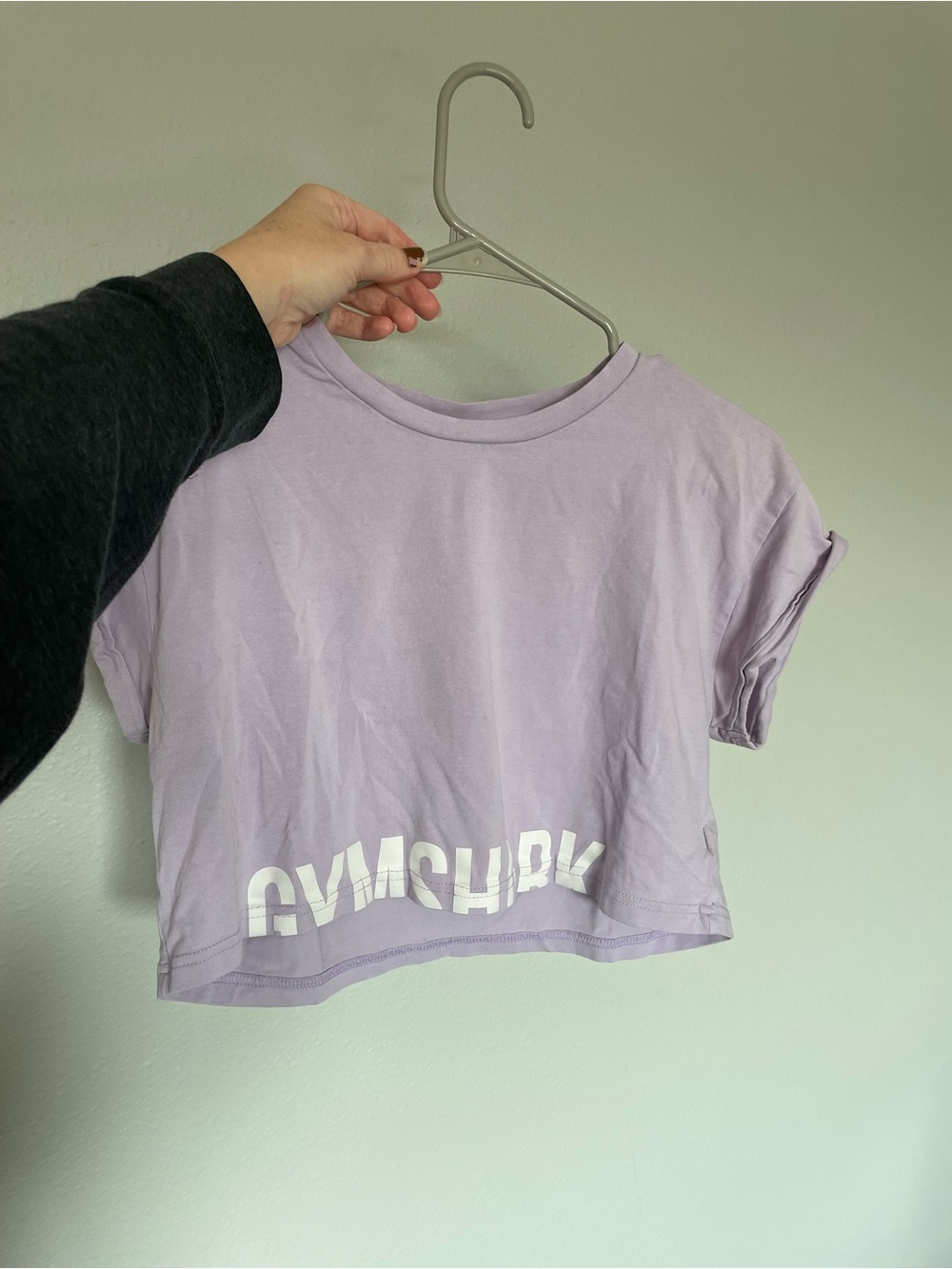 Gymshark Light Lavender Cropped Tee